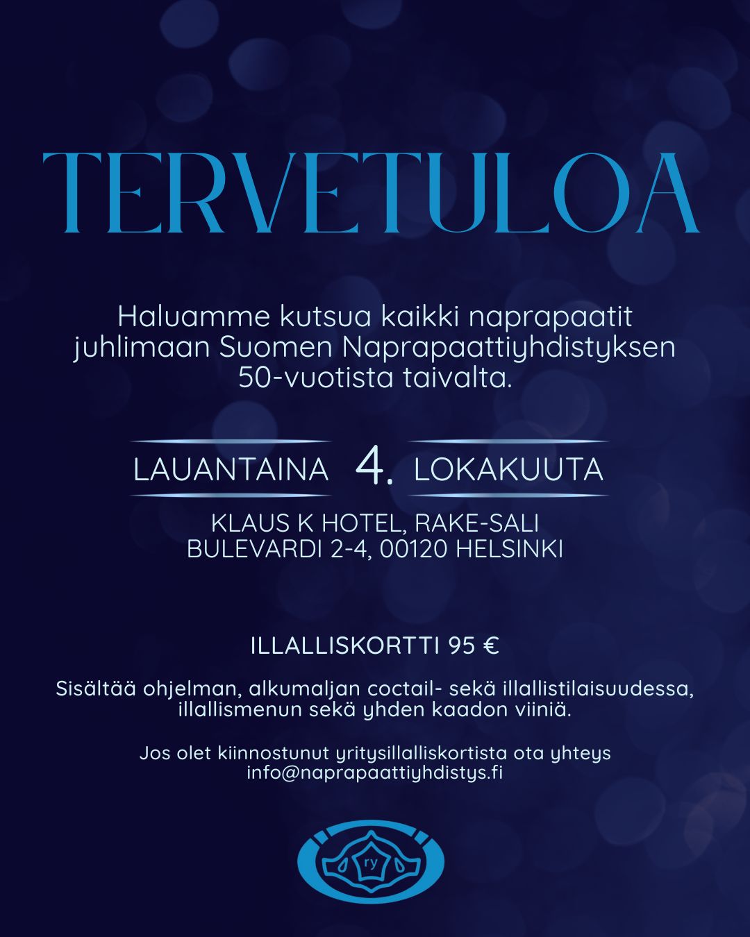 KUTSU Suomen Naprapaattiyhdistyksen 50-vuotisjuhlaan